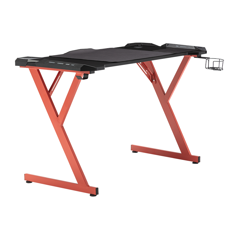 Simple Carbon Fiber Gaming Desk With Y/Z Shaped Legs Gaming Office Table